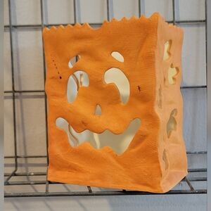 PartyLite Orange Pumpkin Lantern